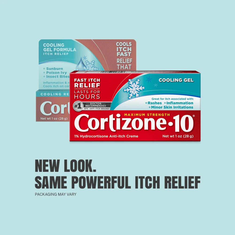 Cortizone-10 box on shelf display suggests trusted, ready-to-use relief.