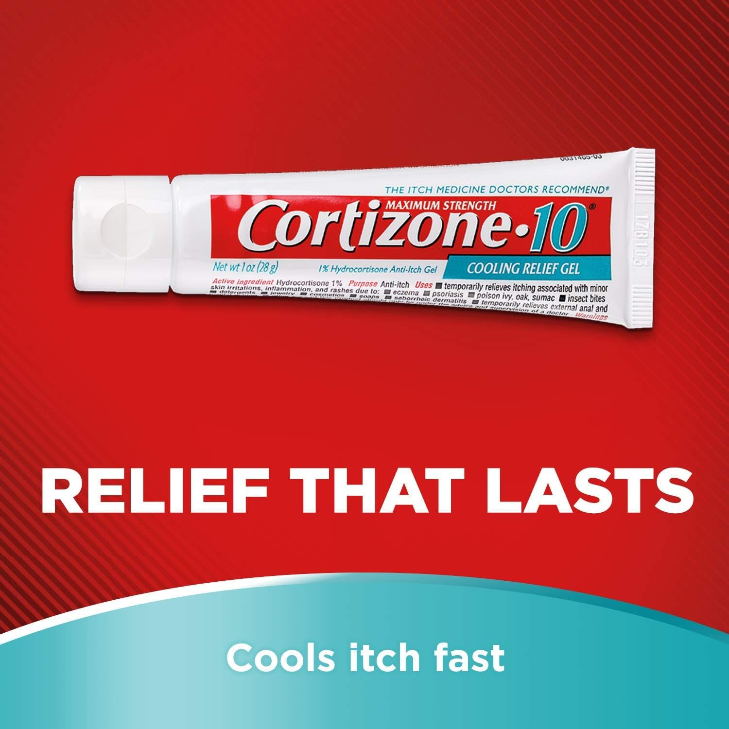 Cortizone-10 label detail emphasizes dosage and hypoallergenic formula.