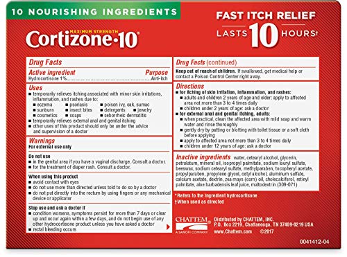 Family-use Cortizone 10 Plus anti-itch creme tubes in the medicine cabinet.