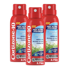 Cortizone-10 bottle front view for fast itch relief on minor irritations.