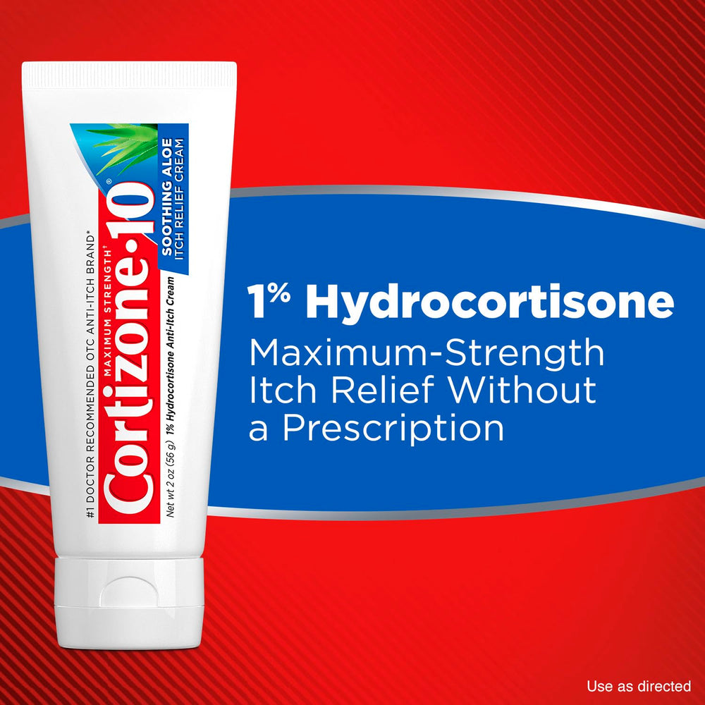 Cortizone-10 fragrance-free dye-free formula on clean skin