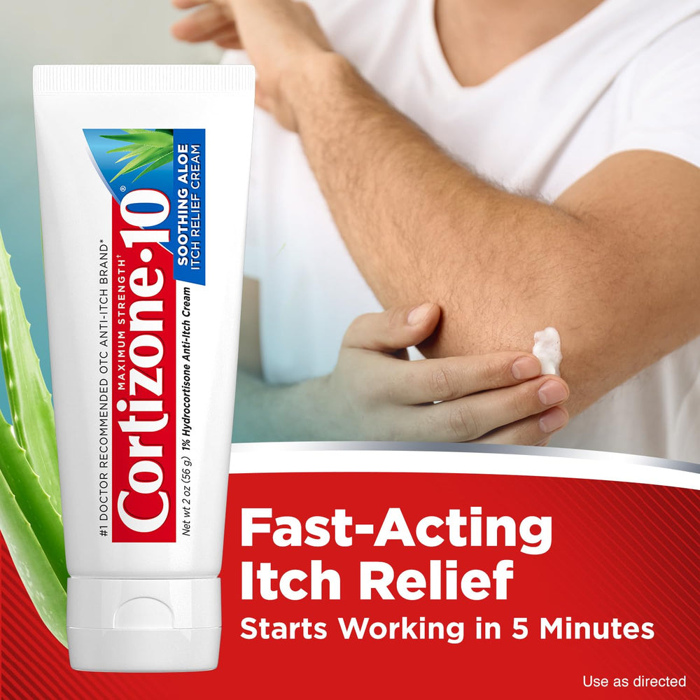 Cortizone-10 label shows 1% hydrocortisone active ingredient