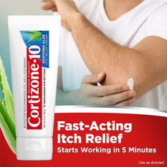 Cortizone-10 label shows 1% hydrocortisone active ingredient