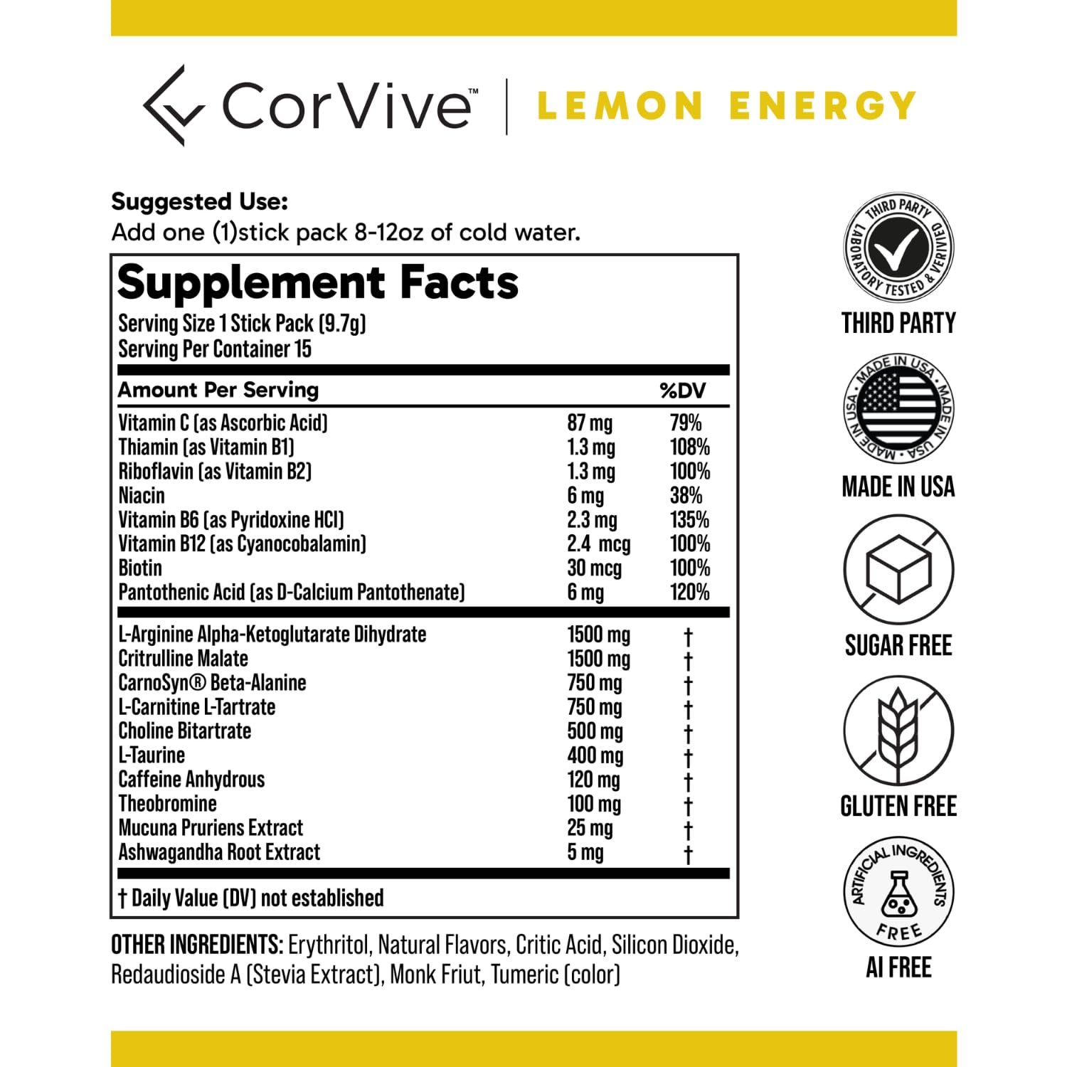CorVive Energy Carnosyn icon highlighting a key ingredient.