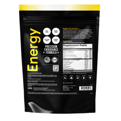 CorVive Energy lemon stick-pack back showing nutrition details.