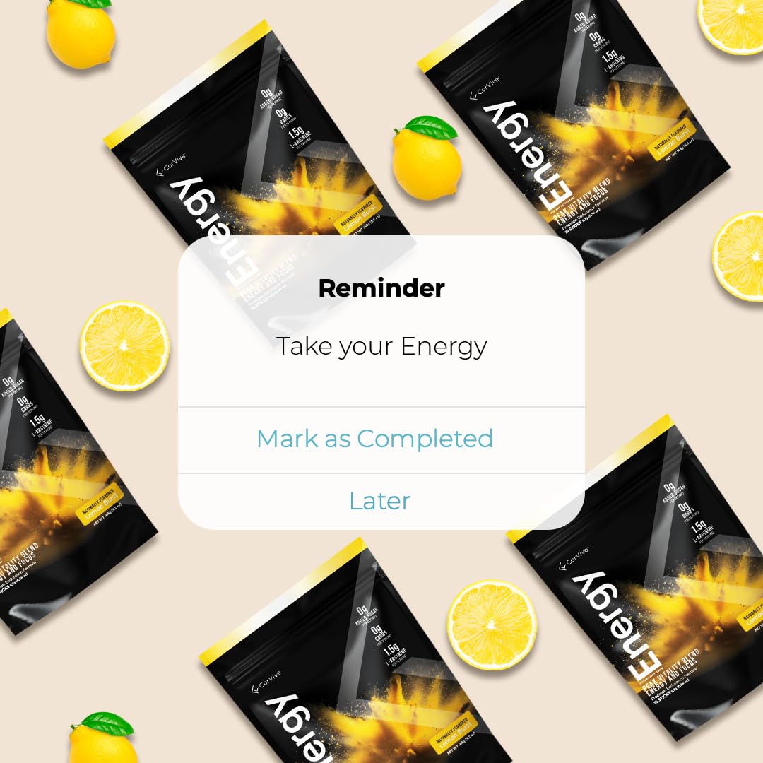 CorVive Energy Theobromine and caffeine icon indicating clean energy.