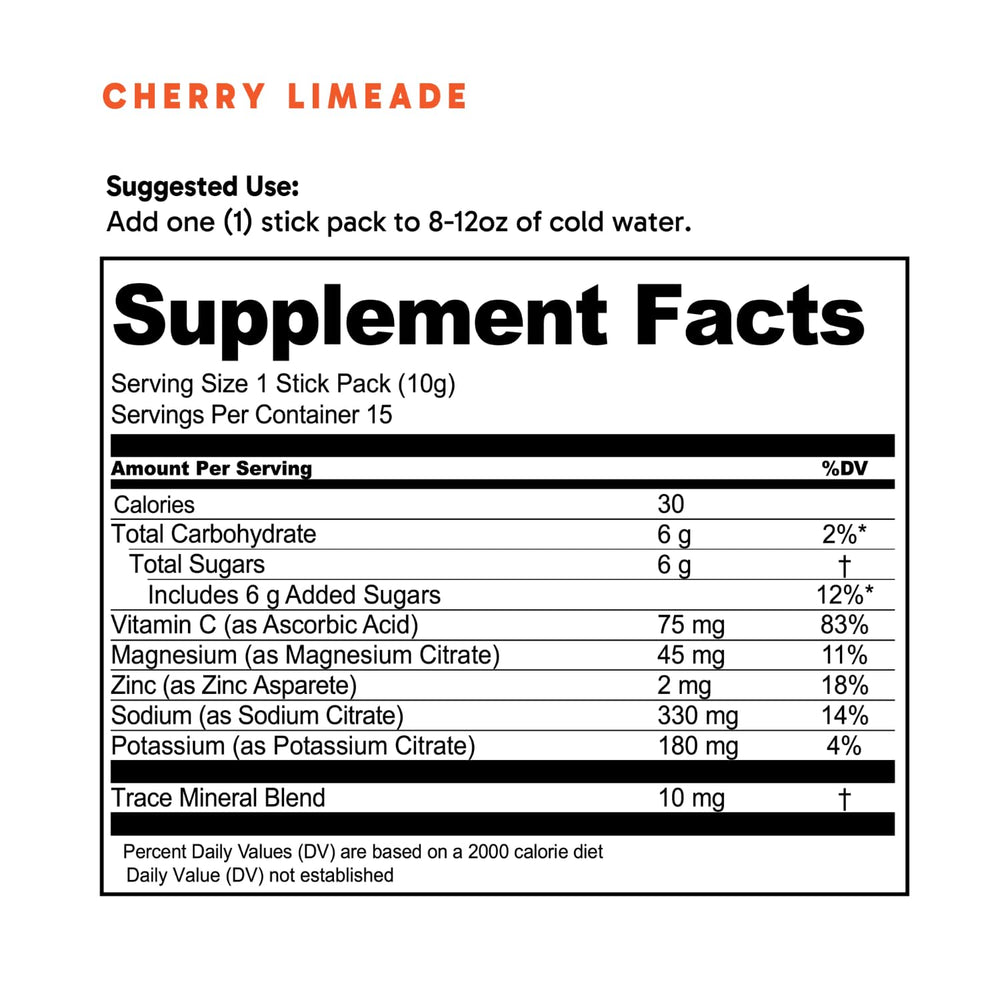 CorVive Hydrate glass of cherry-limeade after training for a crisp sip.