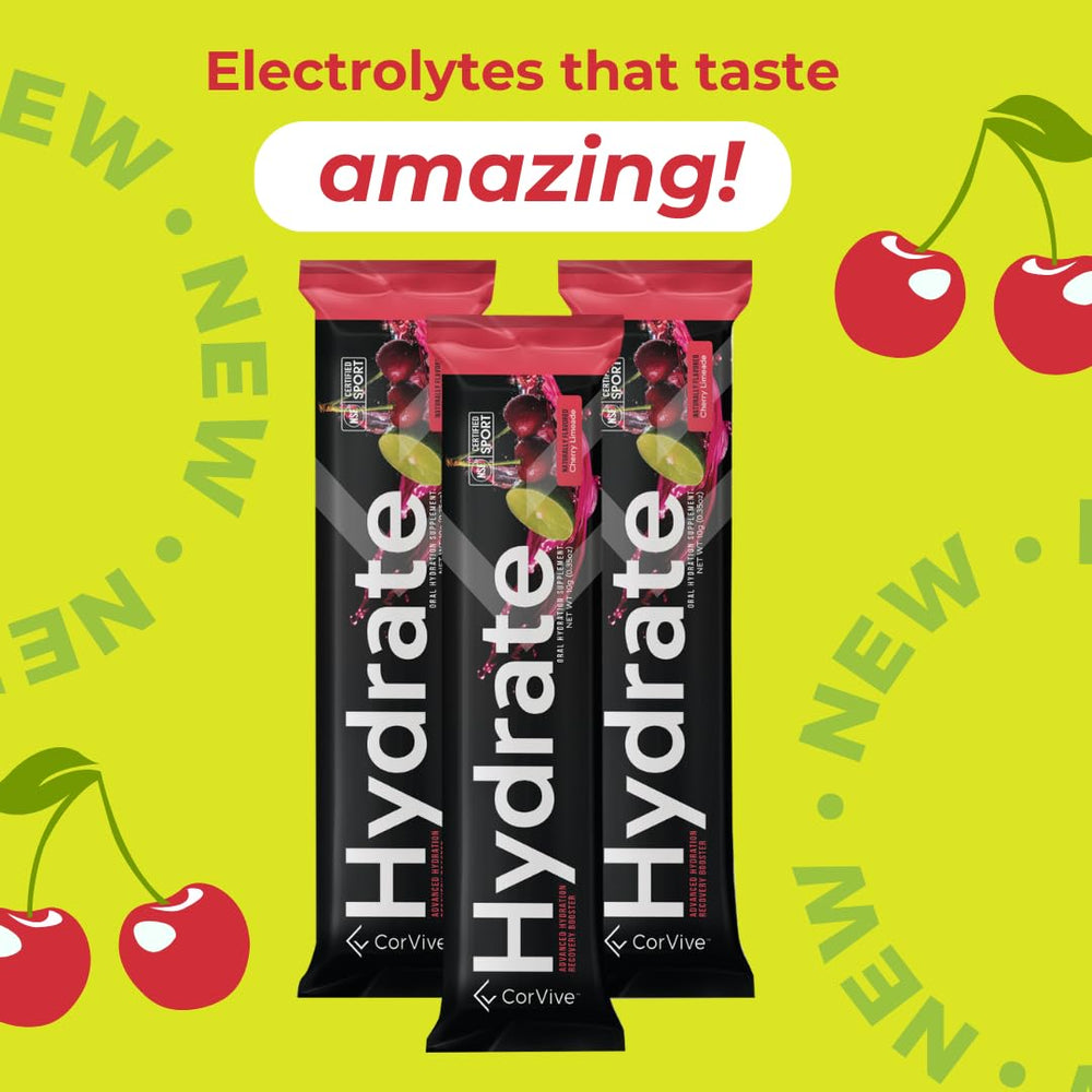 CorVive Hydrate during intense training to support hydration and comfort.