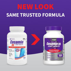 Close-up of Cosamin DS label emphasizing purity and quality checks.