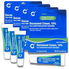 Cosette Cold Sore Cream tube packaging, compact and travel-ready for on-the-go relief.