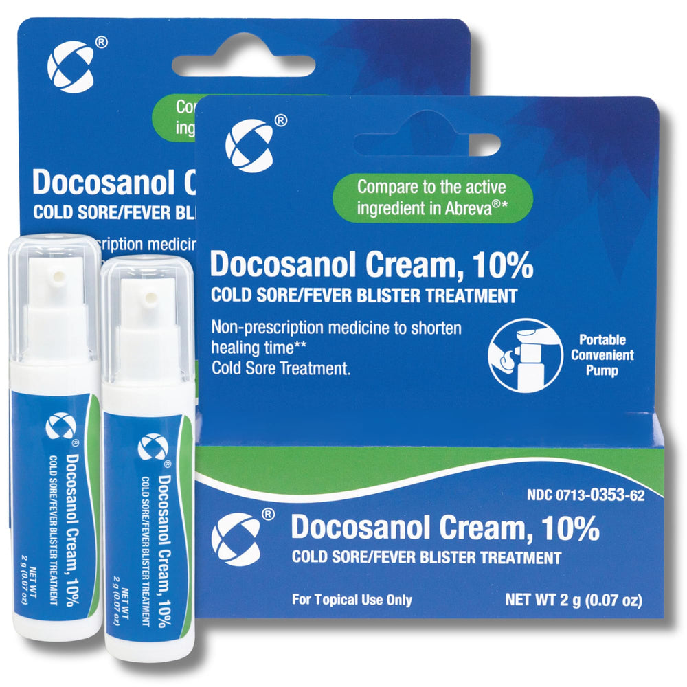 Cosette Cold Sore Treatment tube applied to lip area for targeted relief.
