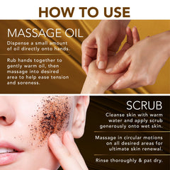 Cosmetasa coffee scrub texture close-up illustrating natural exfoliation.