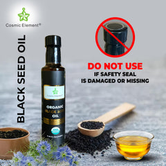 Cosmic Element Black Seed Oil product display ideal for daily routines