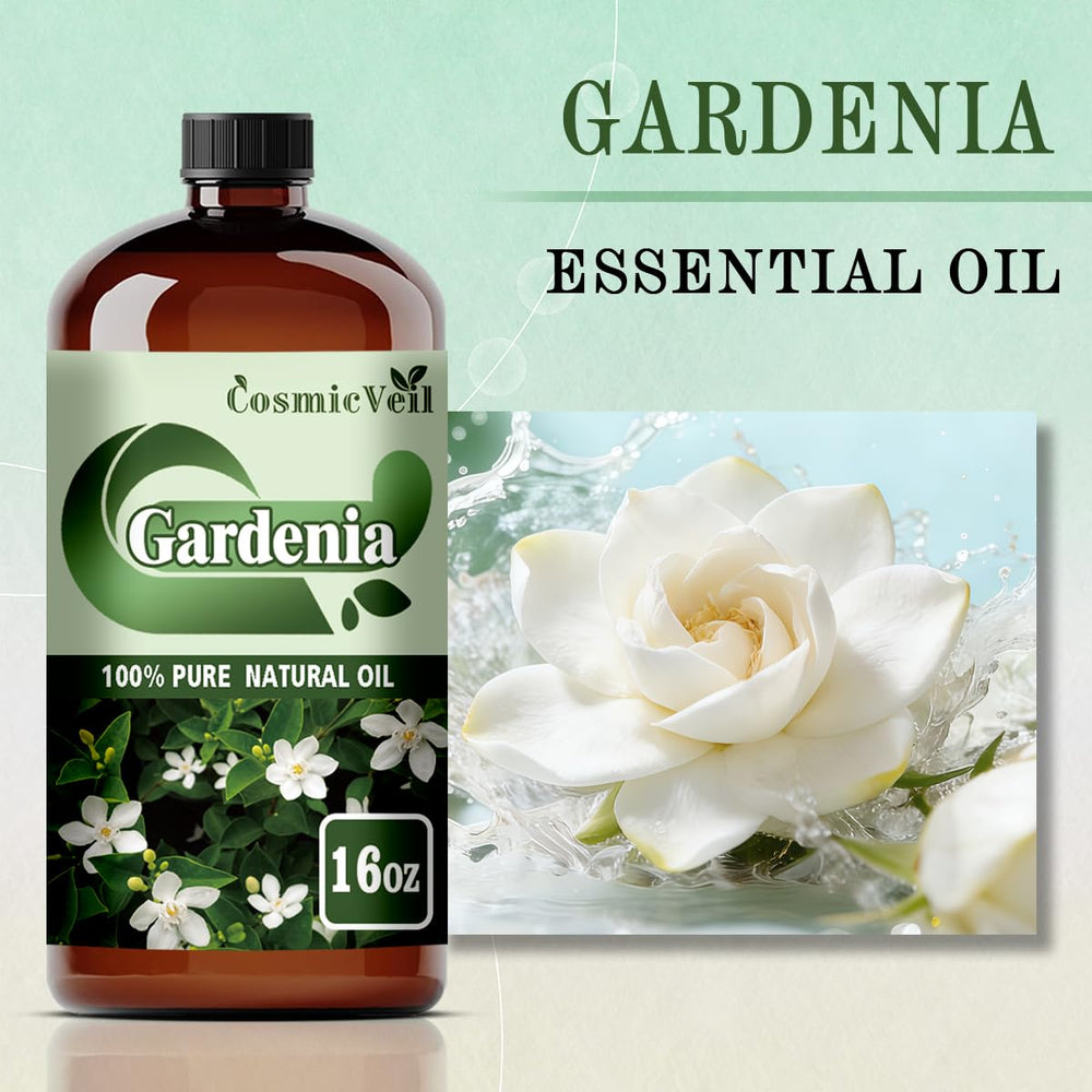CosmicVeil Gardenia bottle with dropper enables easy, mess-free dosing for diffusers.