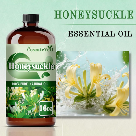 CosmicVeil Honeysuckle oil with dropper enables precise, mess-free application.