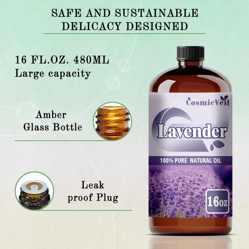 CosmicVeil Lavender Oil gift box packaging ideal for birthdays and holidays.