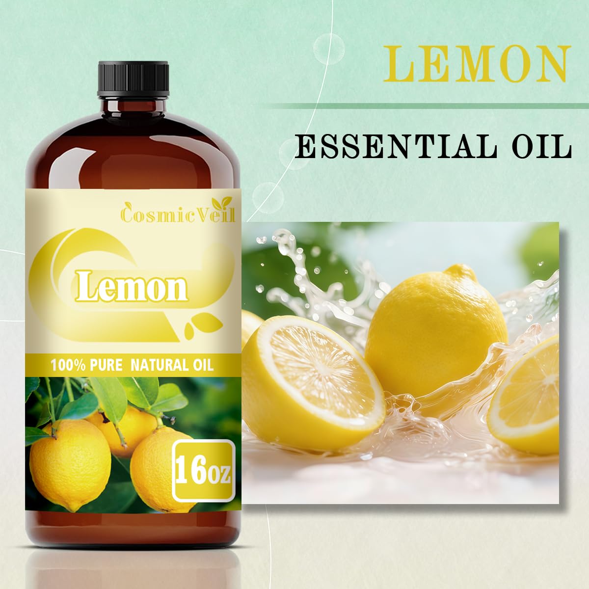 CosmicVeil Lemon oil bottle cap closeup showing controlled dispensing for DIY projects
