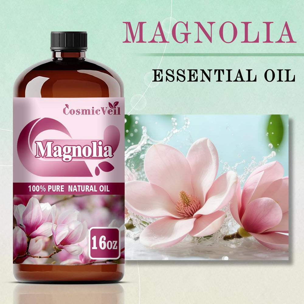 CosmicVeil Magnolia amber glass bottle with dropper supports mess-free use and purity preservation.
