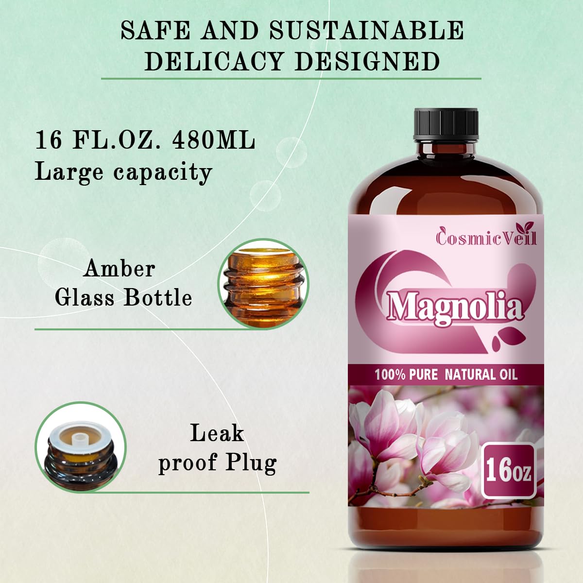 CosmicVeil Magnolia for DIY cleaning solutions, uplifting scents while refreshing your kitchen and bathroom.