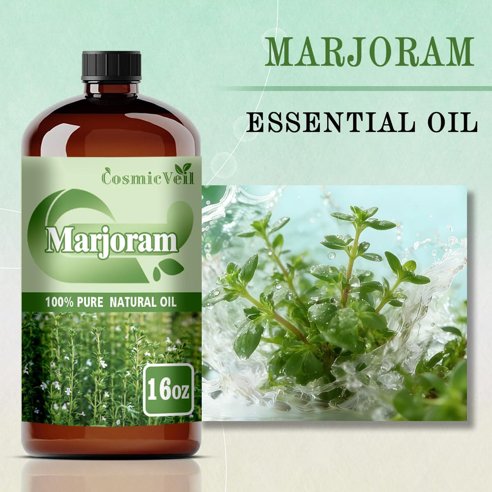 CosmicVeil Marjoram oil amber glass bottle preserves purity during storage.