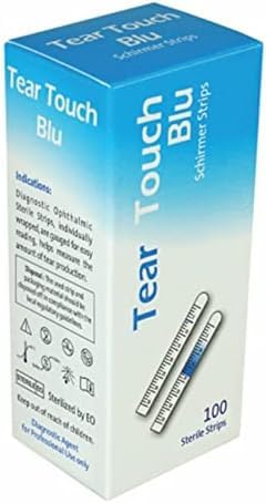 Cosmid Tear Touch Blu blue mark on strip improves readability.