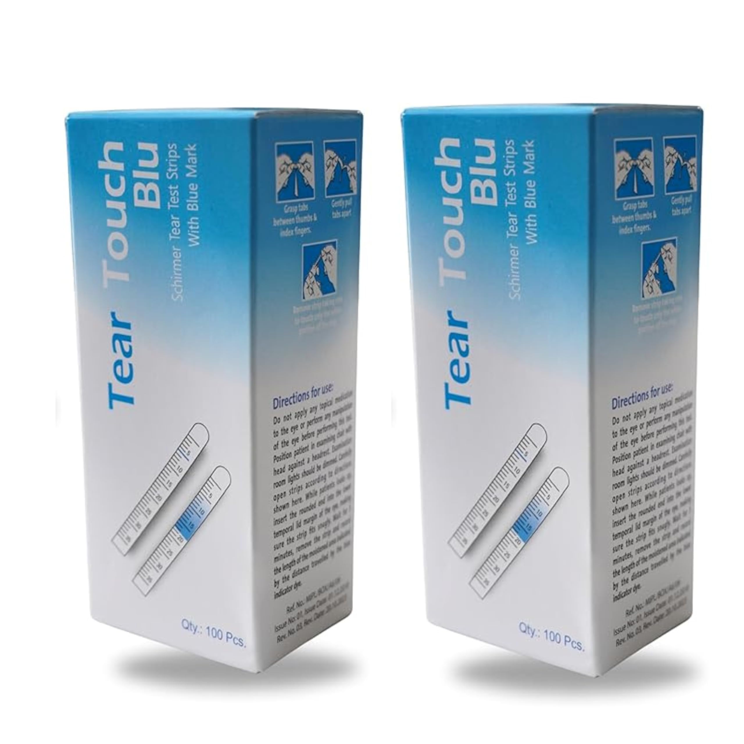 Cosmid Tear Touch Blu strip packaging ensures hygienic, ready-to-use testing.