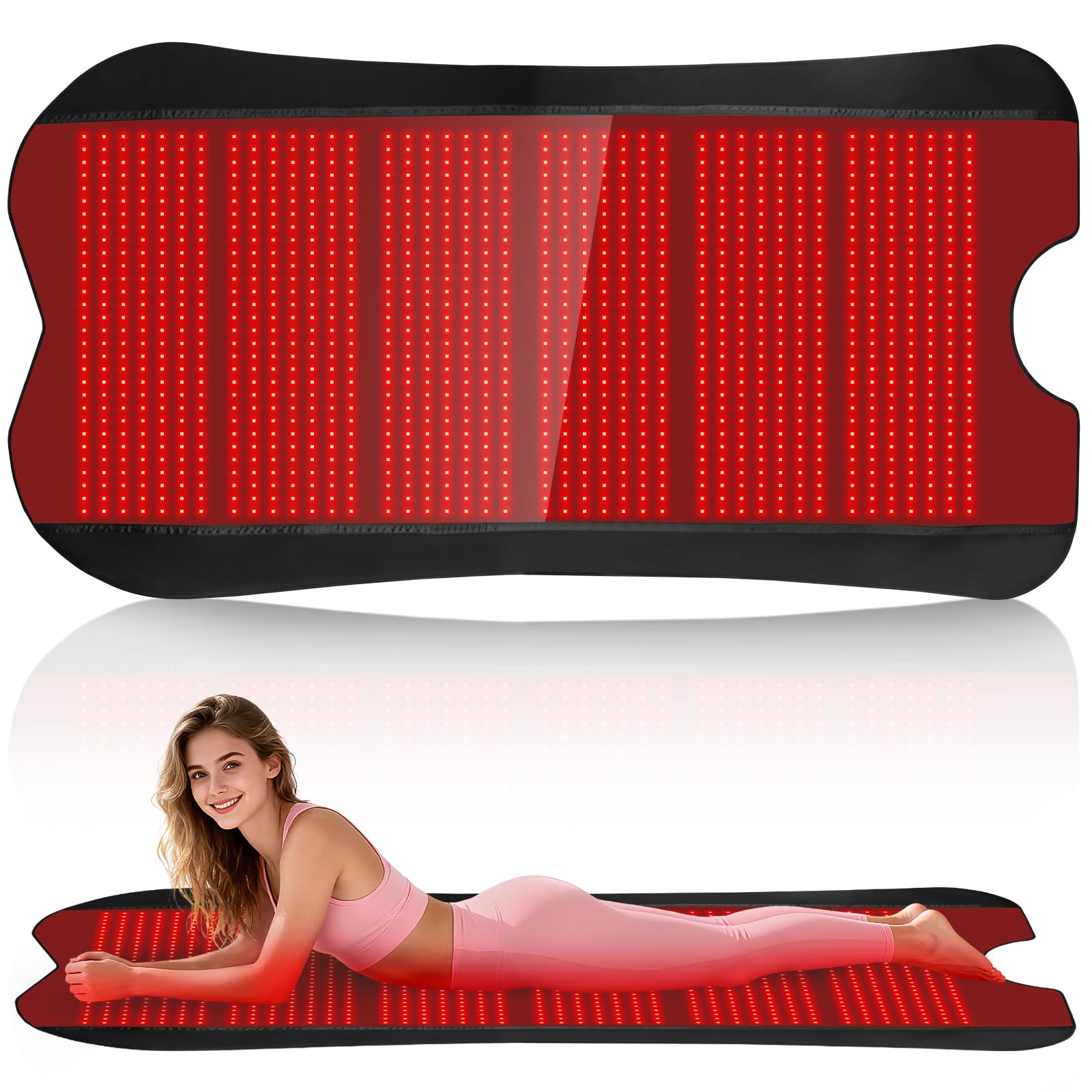 Cosnyu Red Light Therapy Blanket covering the full body to support at-home relaxation and recovery.