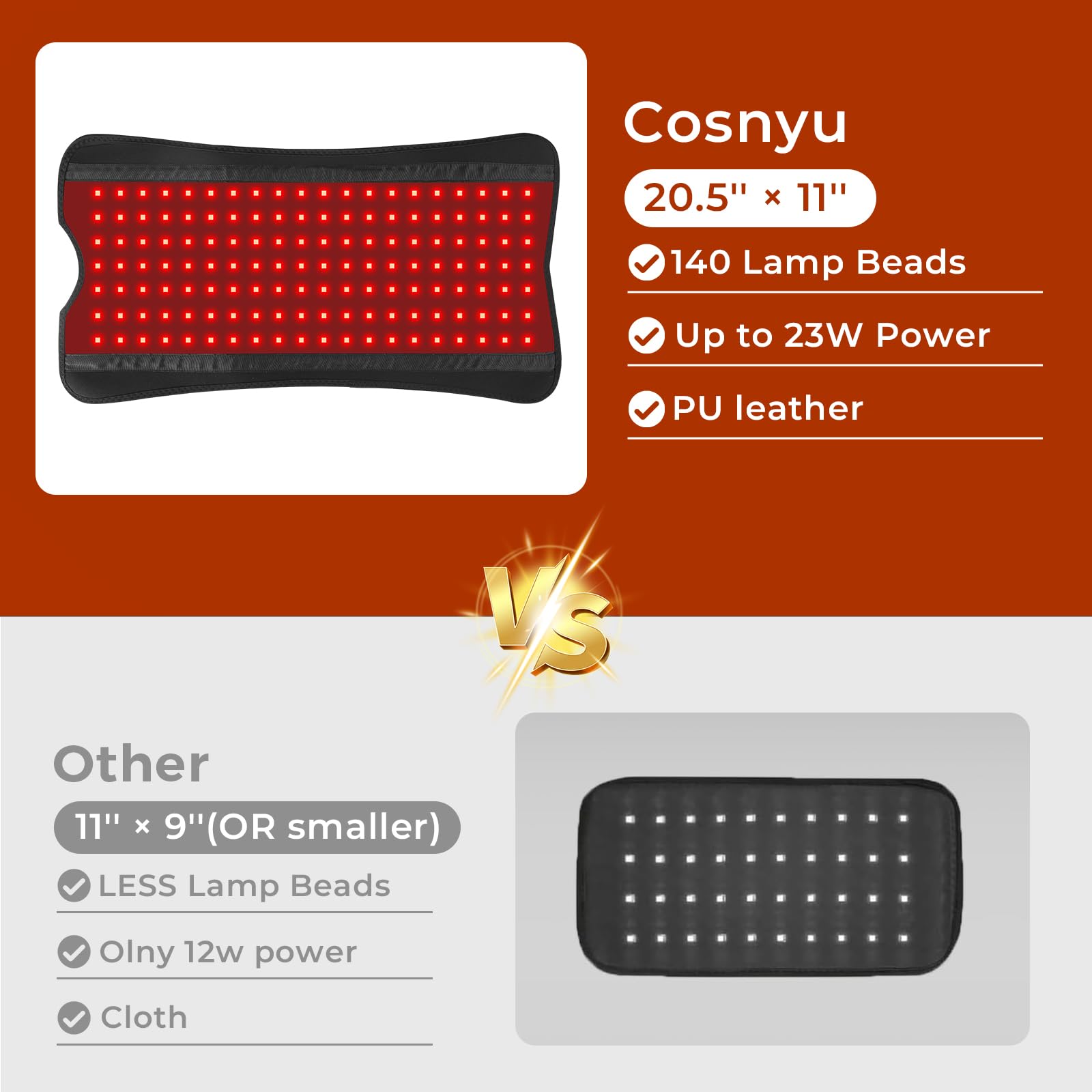 Cosnyu pad targets back, abdomen, and hips for easy home use.