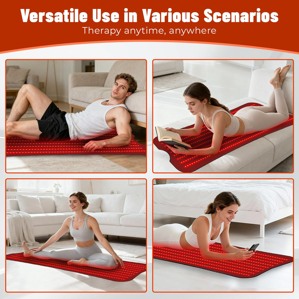 Cosnyu red-light pad in use for at-home wellness routines and recovery