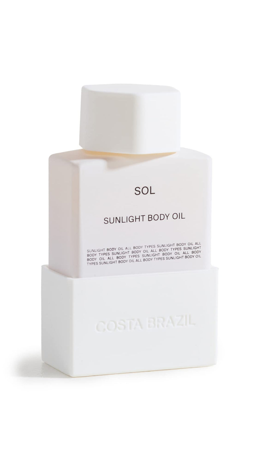 Costa Brazil Women's Sol Sunlight Body Oil bottle pour for smooth application