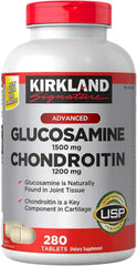 CostCo Kirkland Signature bottle front shows joint support formulation for daily use