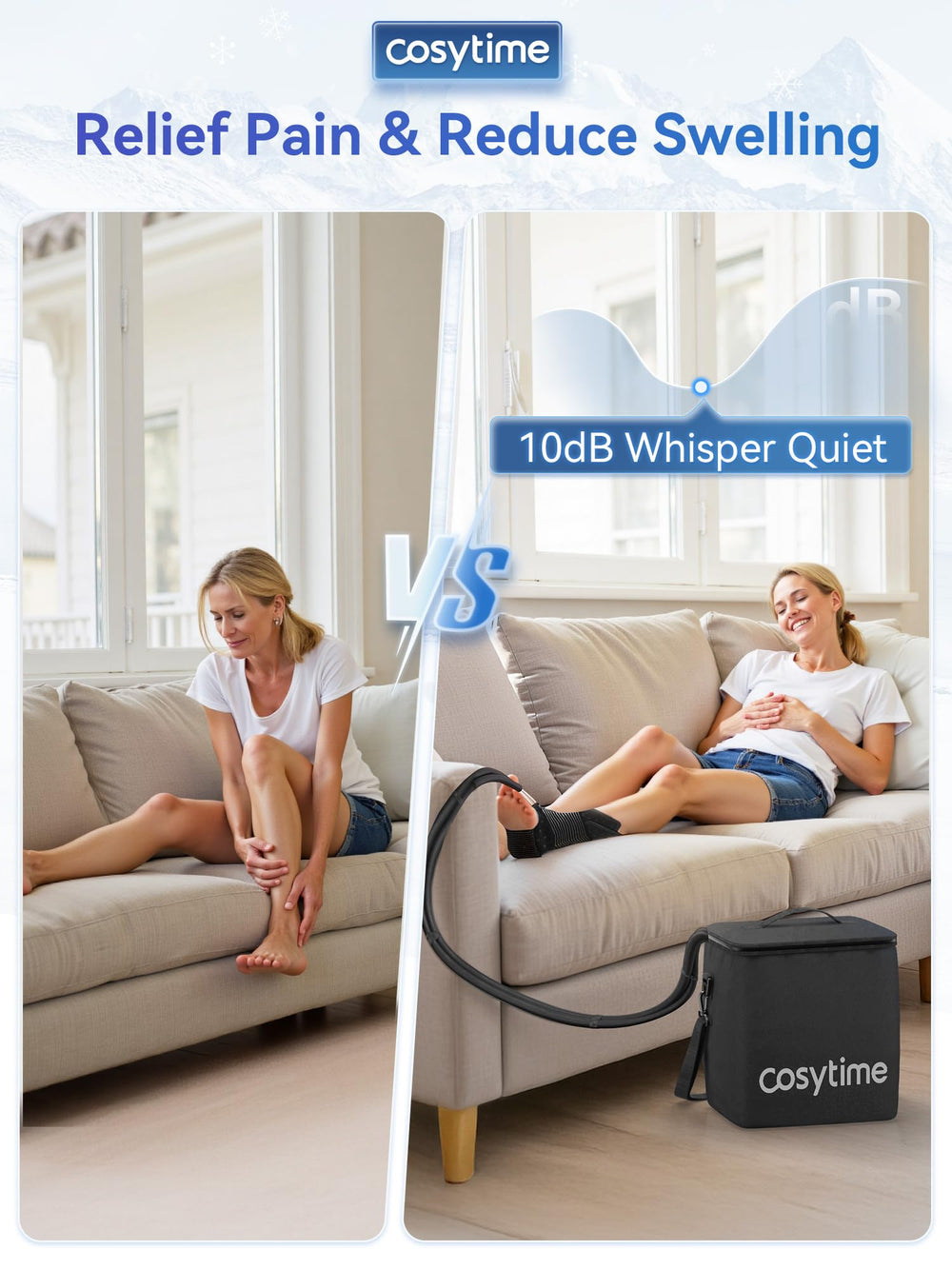 Cosytime device operates quietly to support rest during treatment.
