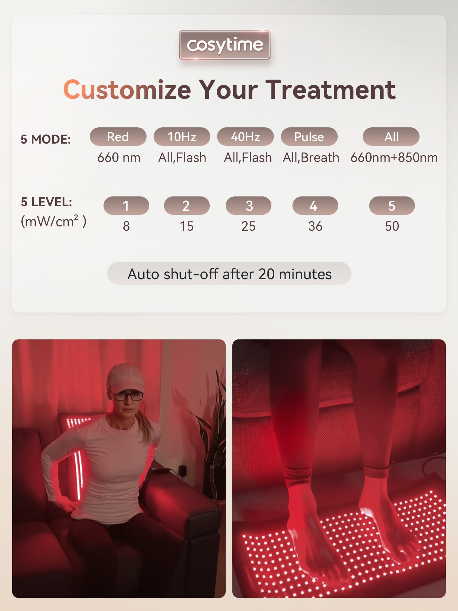 Cosytime therapy pad with power bank ready for portable sessions