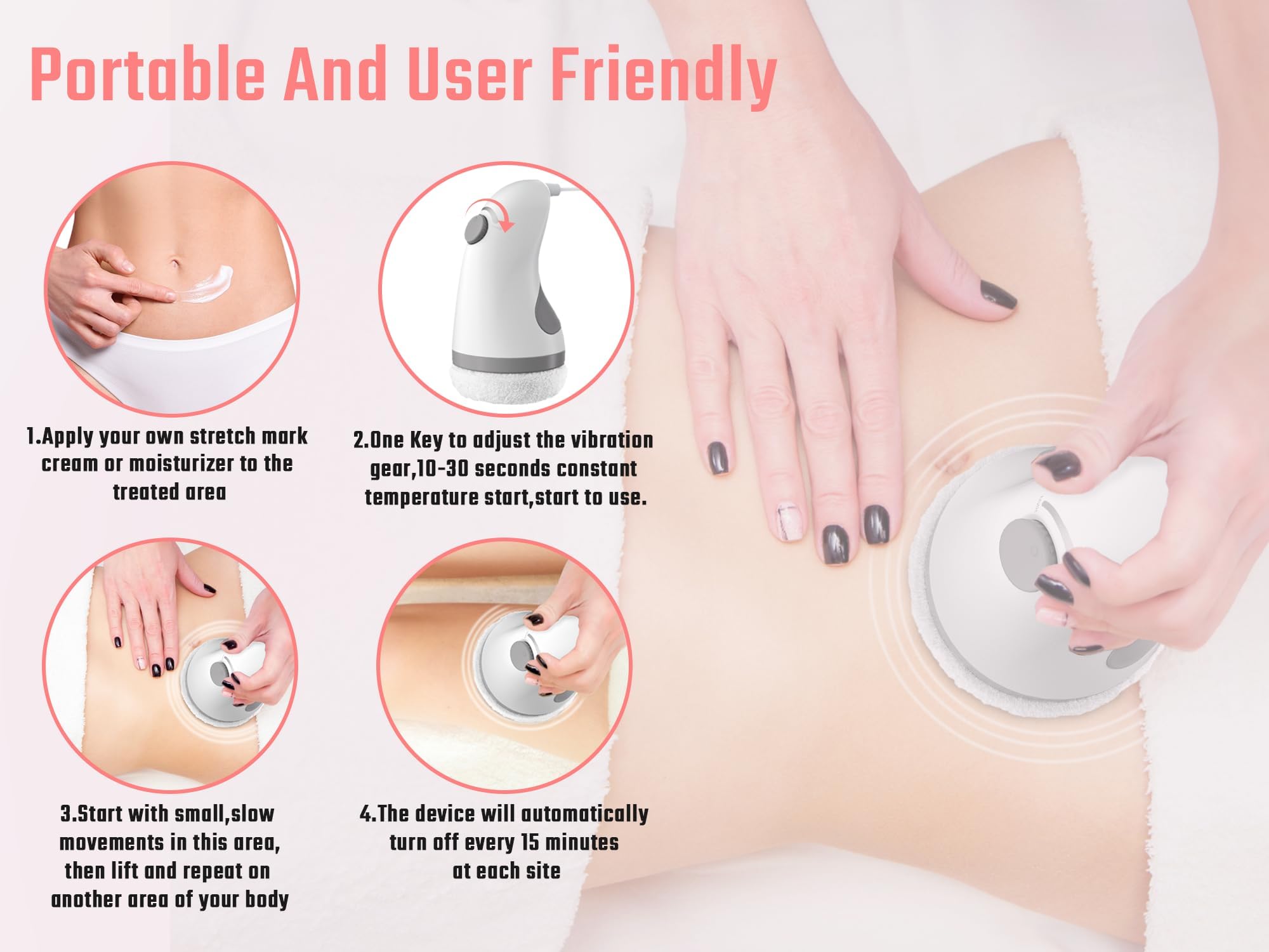 Cotsoco cellulite massager featuring speed controls for personalized pressure.