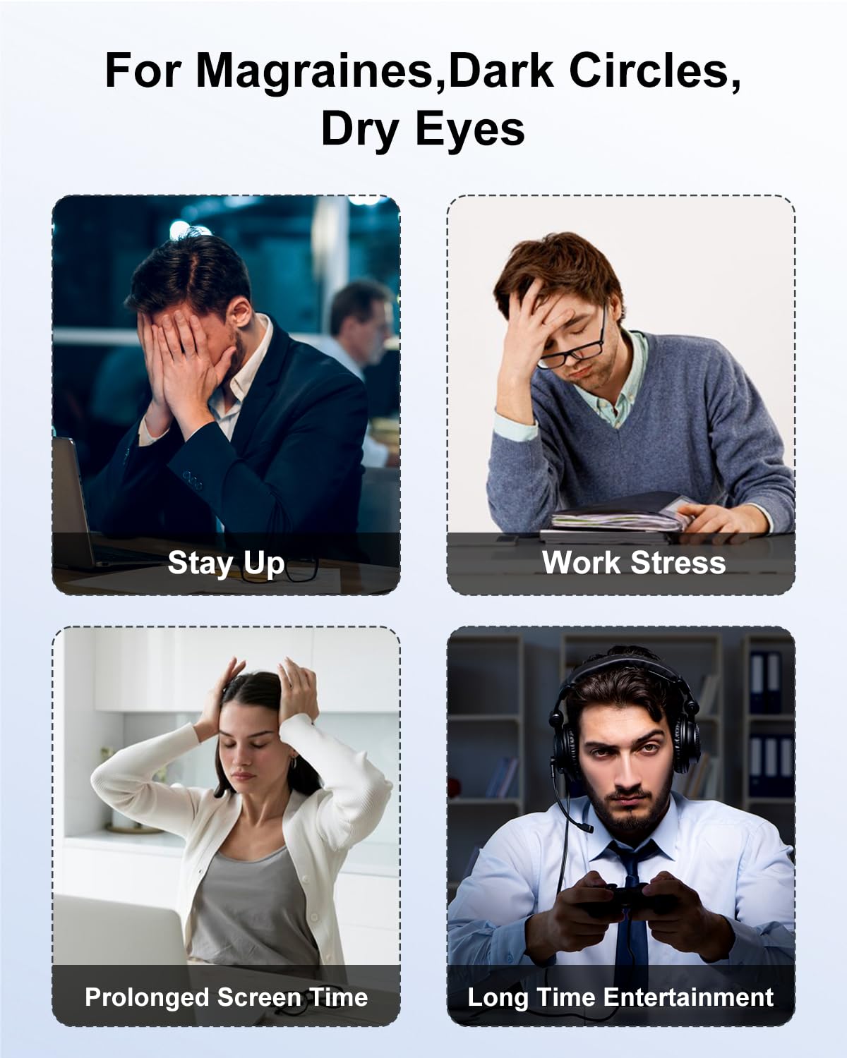 cotsoco eye massager built-in white noise and Bluetooth audio for relaxation routines