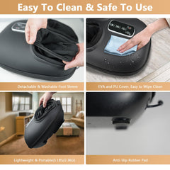 Person using the Cotsoco foot massager on a couch after work
