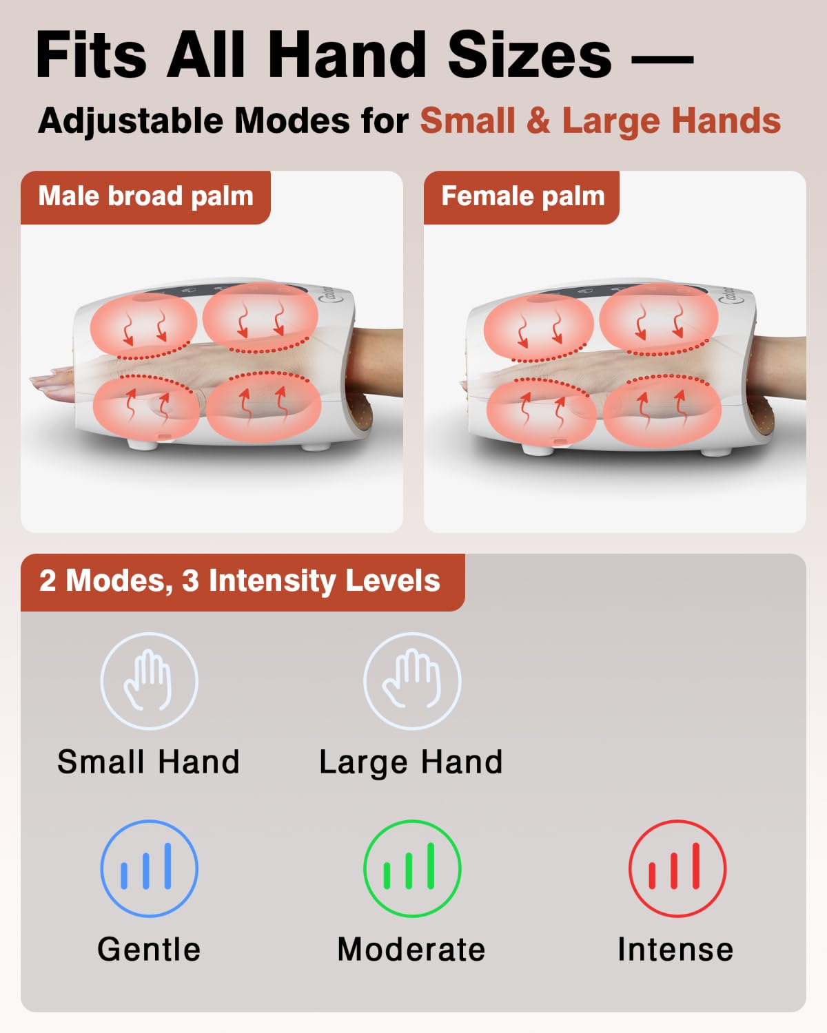 Cotsoco Hand Massager uses air compression across palm and fingers