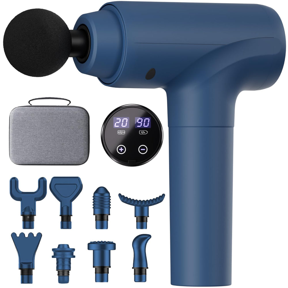 Cotsoco massage gun front view showing ergonomic grip for deep tissue relief.