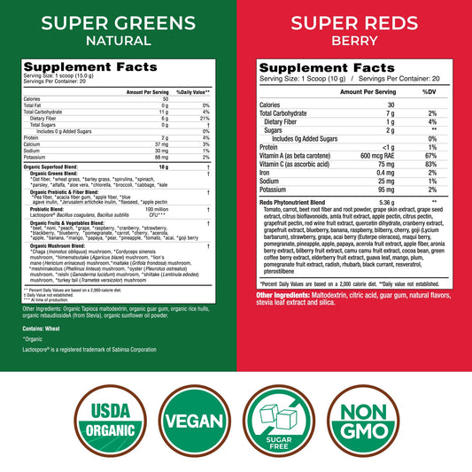 Country Farms Essential Pack Super Reds bottle highlighting antioxidant berries for daily vitality.