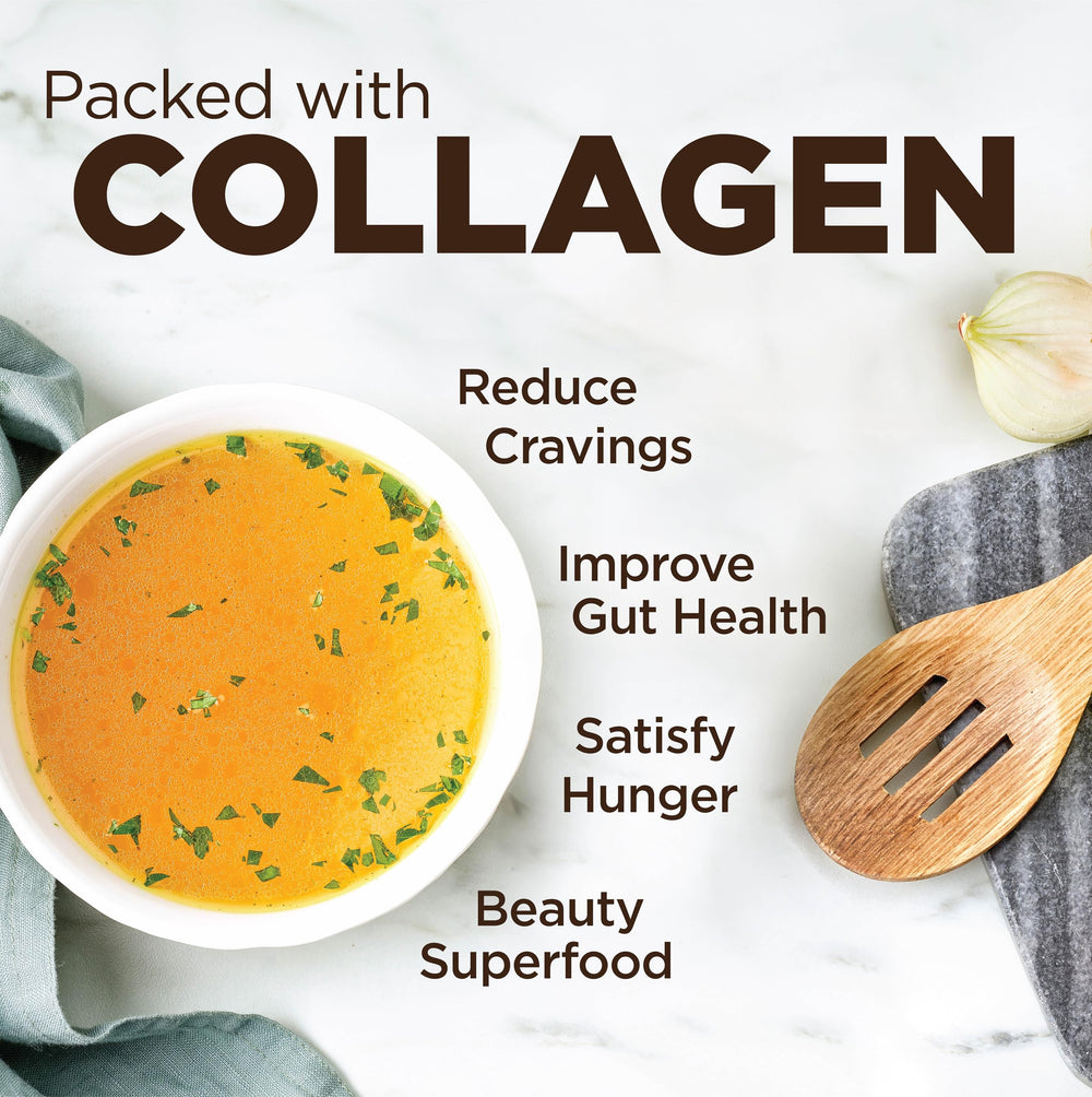 Country Farms Skinny Broth label highlights collagen type II for daily use
