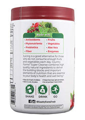 Country Farms Super Cleanse scoop with powder, ready for a quick cleanse.