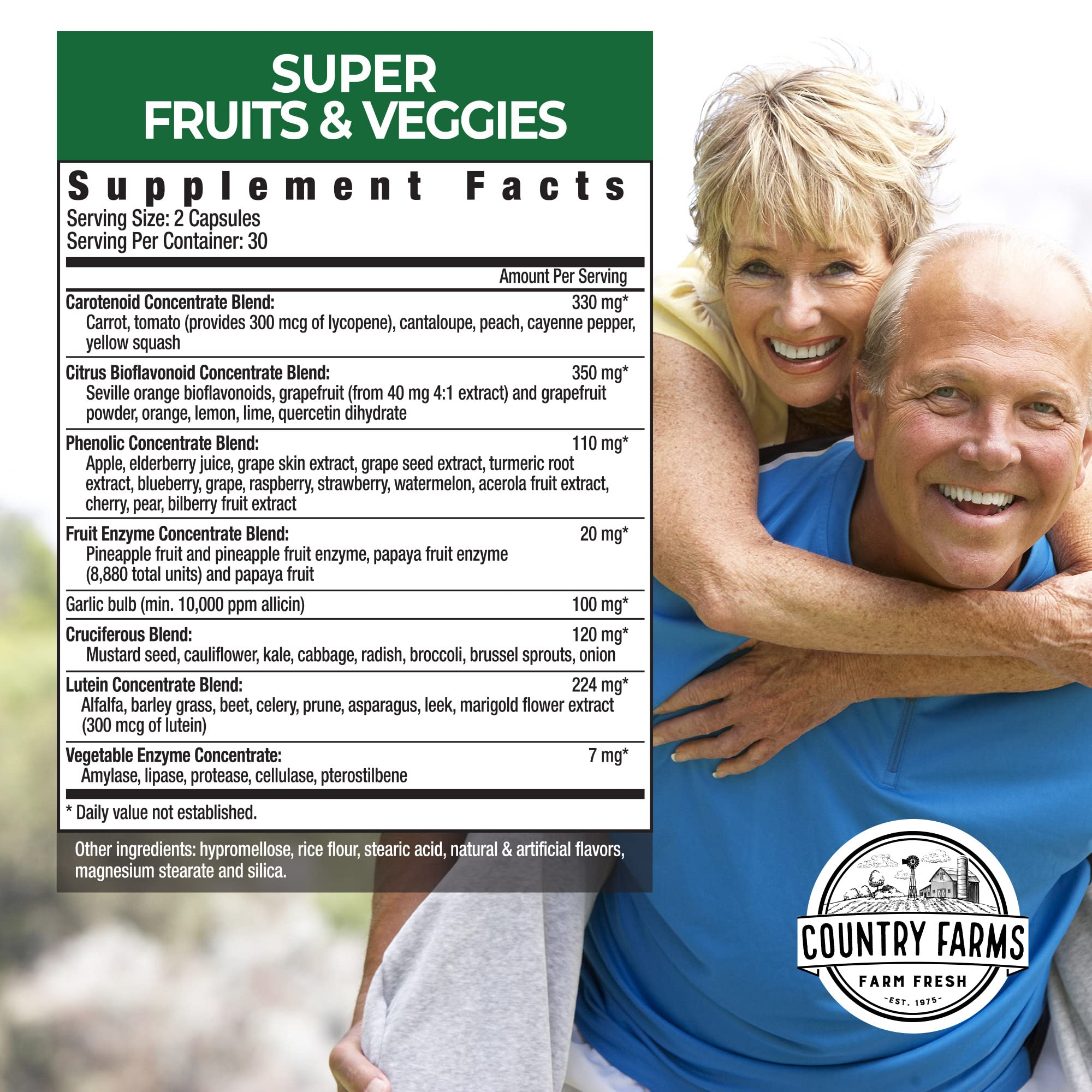 Country Farms capsules closeup highlights nutrient-dense, plant-based ingredients for energy support.