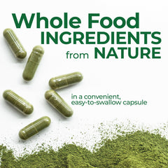 Country Farms Super Greens Vegicaps bottle on kitchen counter for daily use