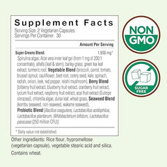 Country Farms Super Greens Vegicaps capsules close-up highlighting vegetarian capsules