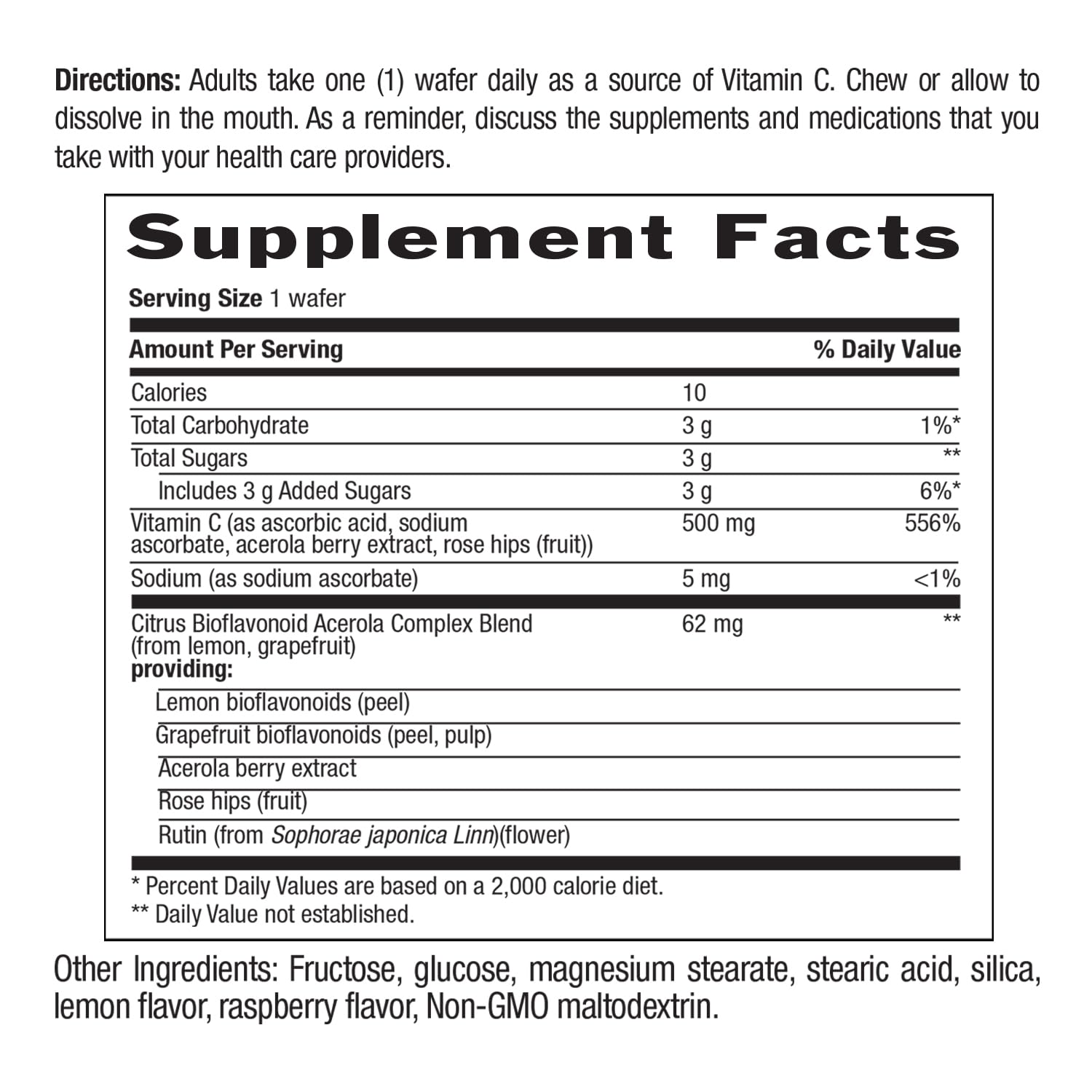 Country Life Acerola Vitamin C Complex label with supplement facts and ingredients list
