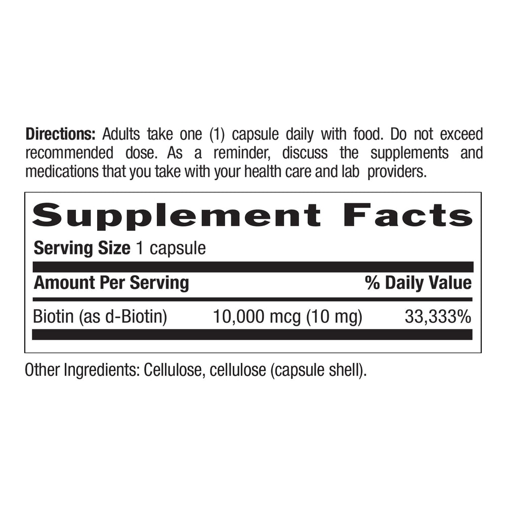 Country Life biotin 10mg packaging front with clean design and branding