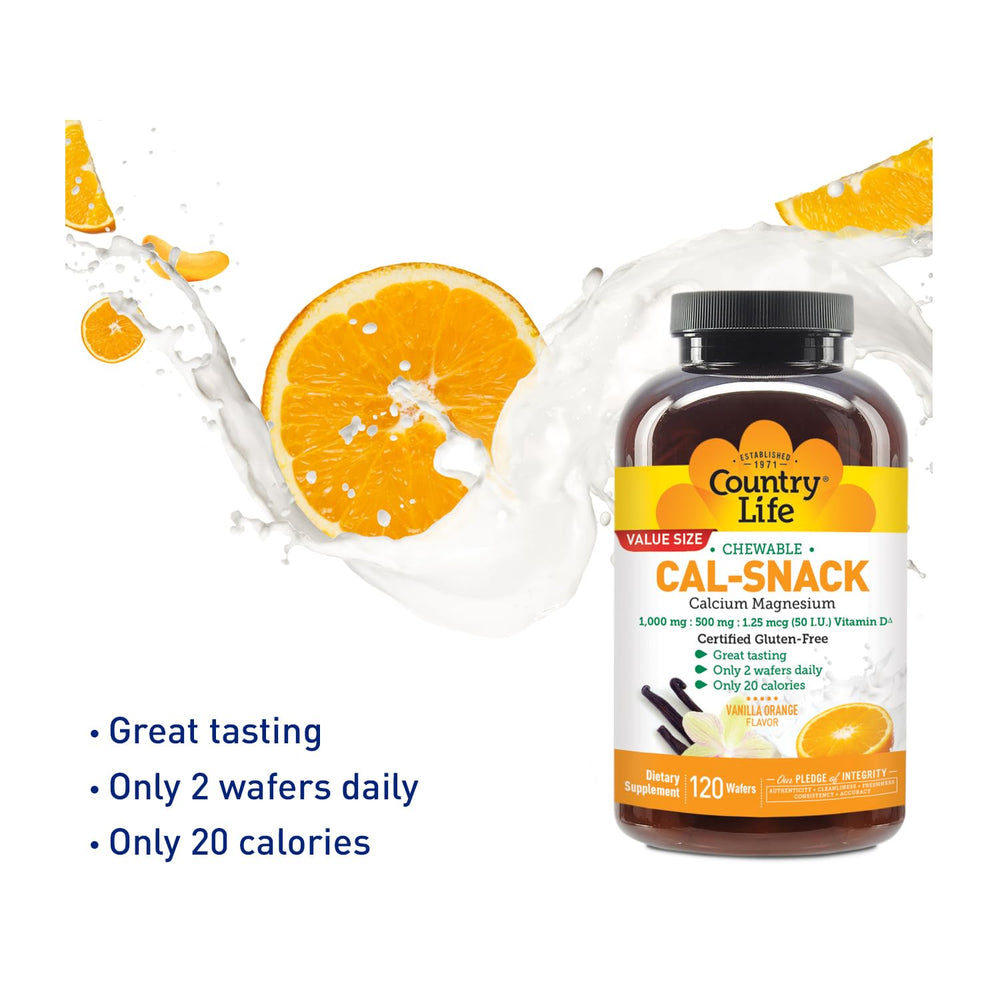Country Life Cal-Snack brand packaging showcases trusted dietary supplement