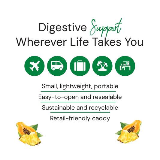 Country Life travel tubes provide convenient, portable digestion support after meals.