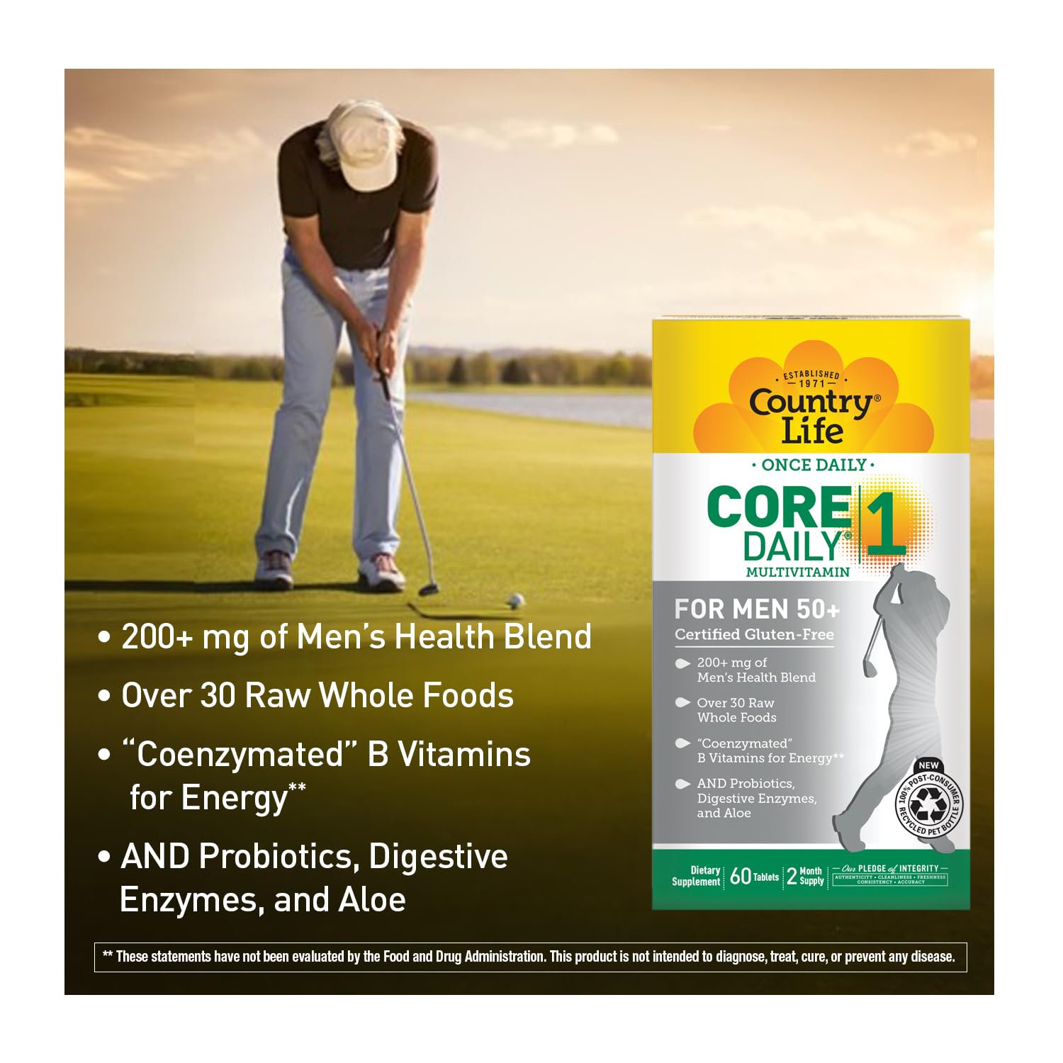 Country Life CORE Daily-1 bottle being poured for on-the-go energy