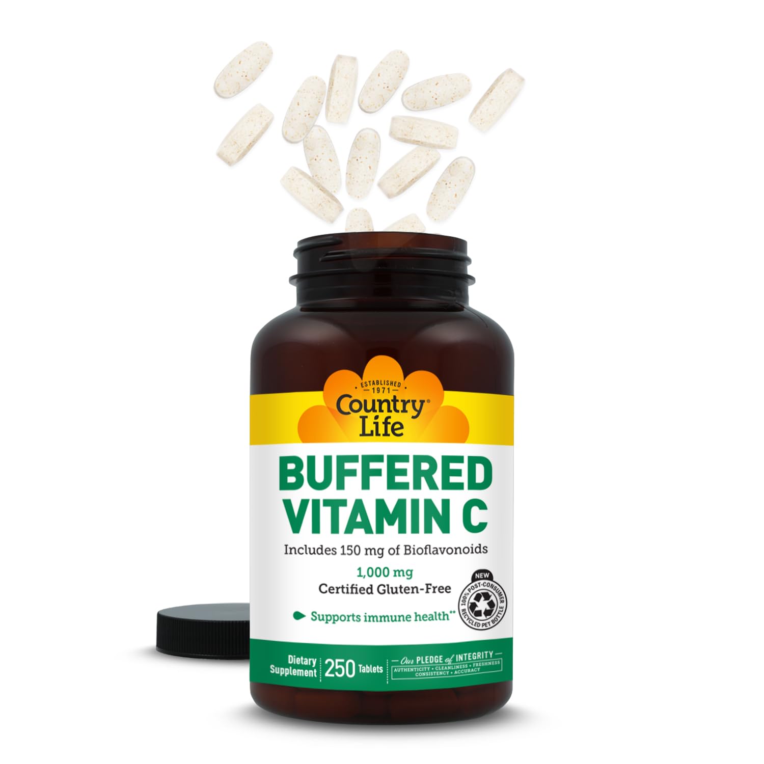 Country Life lab-tested ingredients stamp signals quality and authenticity.
